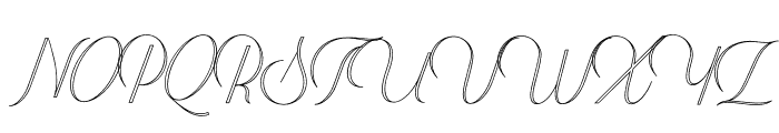 Harper Script Outlined Font UPPERCASE