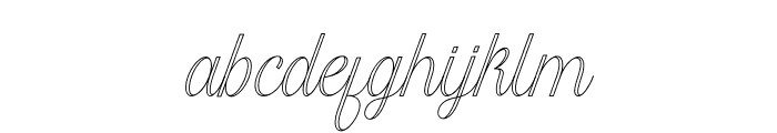 Harper Script Outlined Font LOWERCASE