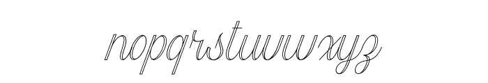 Harper Script Outlined Font LOWERCASE