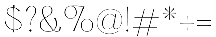 Hatton Ultralight Font OTHER CHARS