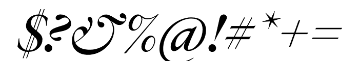 Heldane Regular Italic Font OTHER CHARS