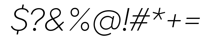 HellixTRIAL LightItalic Font OTHER CHARS