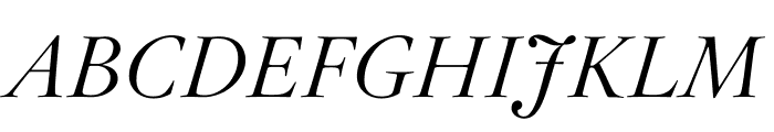 Hoefler Titling Light Italic Font UPPERCASE