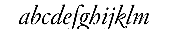 Hoefler Titling Light Italic Font LOWERCASE