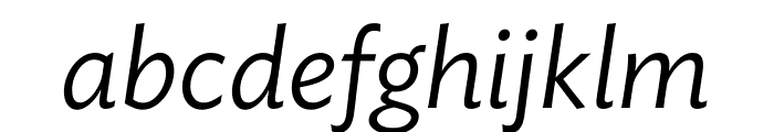 Ideal Sans Light Italic Font LOWERCASE