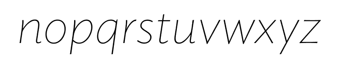 Ideal Sans Thin Italic Font LOWERCASE