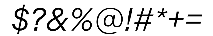 Indivisible Regular Italic Font OTHER CHARS