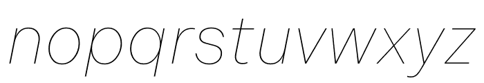 Indivisible Thin Italic Font LOWERCASE