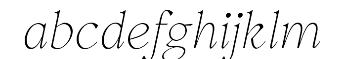 Inferi Extra Light Italic Font LOWERCASE