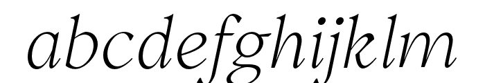 Inferi Light Italic Font LOWERCASE