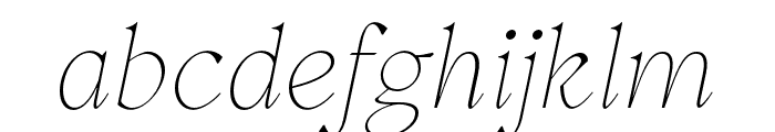 Inferi Thin Italic Font LOWERCASE