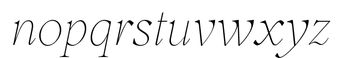 Inferi Thin Italic Font LOWERCASE