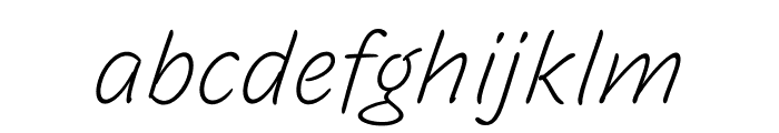 Inkwell Sans Light Italic Font LOWERCASE