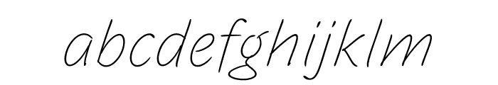Inkwell Sans Thin Italic Font LOWERCASE