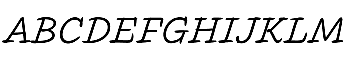 Inkwell Serif Book Italic Font UPPERCASE