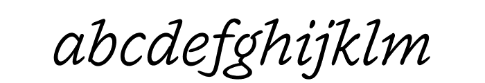 Inkwell Serif Book Italic Font LOWERCASE