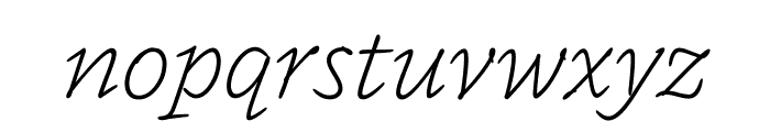Inkwell Serif Light Italic Font LOWERCASE