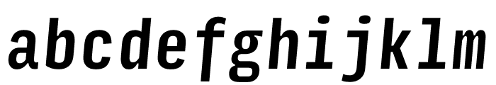Input Mono Compressed Medium Italic Font LOWERCASE