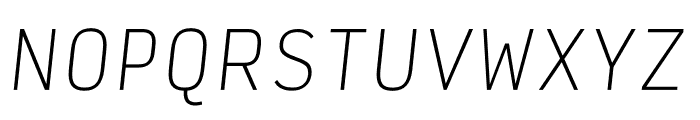 Input Sans Condensed Thin Italic Font UPPERCASE