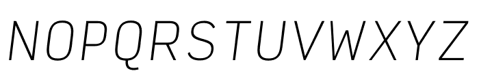 Input Sans Narrow Thin Italic Font UPPERCASE