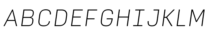Input Sans Thin Italic Font UPPERCASE