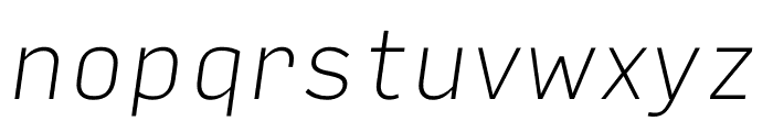 Input Sans Thin Italic Font LOWERCASE