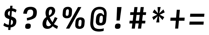 Input Serif Compressed Medium Italic Font OTHER CHARS