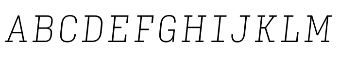 Input Serif Condensed Thin Italic Font UPPERCASE