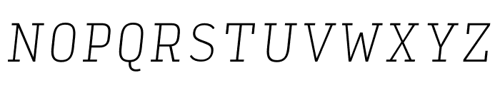Input Serif Condensed Thin Italic Font UPPERCASE