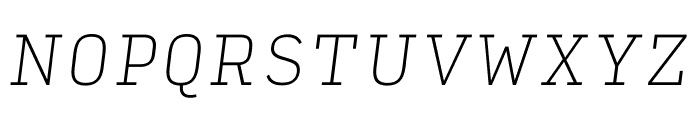 Input Serif Narrow Thin Italic Font UPPERCASE