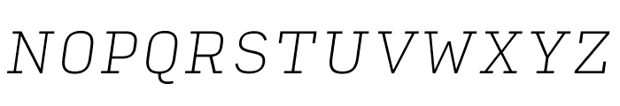Input Serif Thin Italic Font UPPERCASE