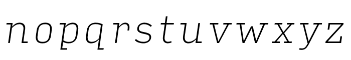Input Serif Thin Italic Font LOWERCASE