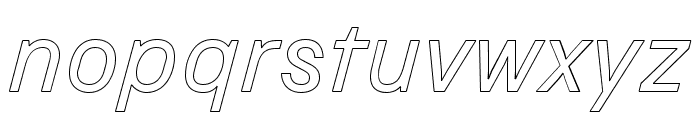 Italic Outline Font LOWERCASE