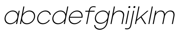 Jeko ExtraLightItalic Font LOWERCASE