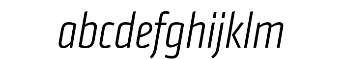 Klavika Condensed Light Italic Font LOWERCASE