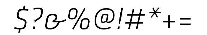 Klavika Light Italic Font OTHER CHARS