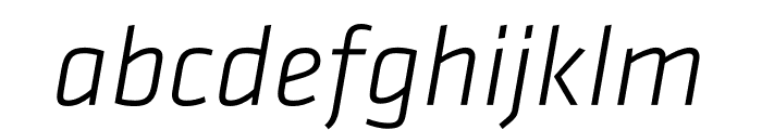 Klavika Light Italic Font LOWERCASE