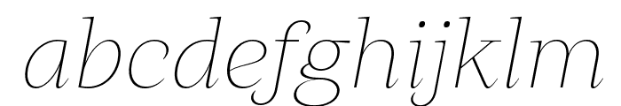 Klimaks   Thin Italic Font LOWERCASE