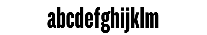 Knockout No. 68 Featherweight Font LOWERCASE