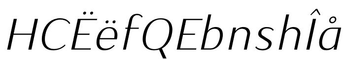 Kulachat Hc Light Italic Font UPPERCASE