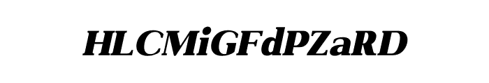 Kulachat Serif Black Oblique Font UPPERCASE