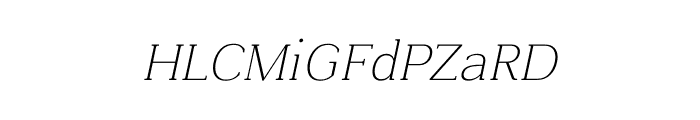 Kulachat Serif ExtraLight Oblique Font UPPERCASE