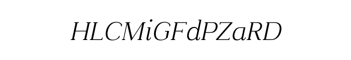 Kulachat Serif Light Italic Font UPPERCASE