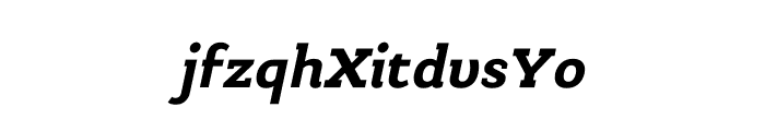 Kulachat Slab Bold Italic Font LOWERCASE