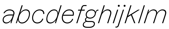 LazzerTRIAL LightItalic Font LOWERCASE