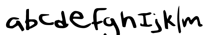 LeftHand Font LOWERCASE