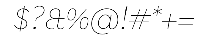 Lelo ThinItalic Font OTHER CHARS