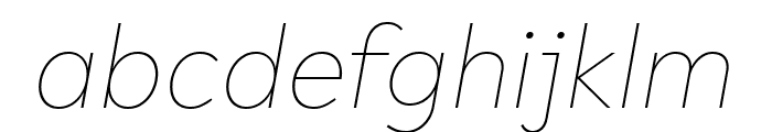 Lelo ThinItalic Font LOWERCASE