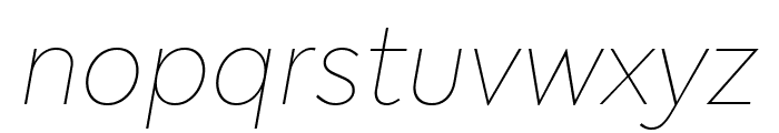 Lelo ThinItalic Font LOWERCASE