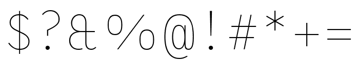 LeloMono Thin Font OTHER CHARS